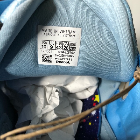 Billionaire Boys Club Reebok Pump Men Sz 10 Water - Picture 10 of 12